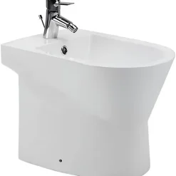 Bidet à poser au sol céramique traditionnelle SANINDUSA UrbY 55x35 blanc (robinet et vidage non inclus)