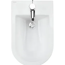 Bidet à poser au sol céramique traditionnelle SANINDUSA UrbY 55x35 blanc (robinet et vidage non inclus)