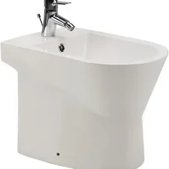 Bidet à poser au sol céramique traditionnelle SANINDUSA UrbY 55x35 blanc (robinet et vidage non inclus)