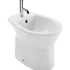 Bidet compact gain de place Easy céramique traditionnelle SANINDUSA a poser au sol blanc