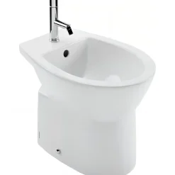 Bidet compact gain de place Easy céramique traditionnelle SANINDUSA a poser au sol blanc