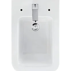 Bidet céramique SANINDUSA Advance a poser au sol avec trous pour abattant blanc (abattant, robinet et vidage non inclus)