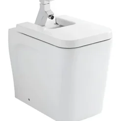 Bidet céramique SANINDUSA Advance a poser au sol avec trous pour abattant blanc (abattant, robinet et vidage non inclus)