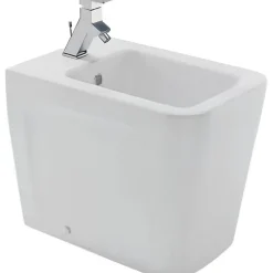 Bidet céramique traditionnelle SANINDUSA a poser au sol Advance blanc (robinet et vidage non inclus)