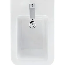 Bidet céramique traditionnelle SANINDUSA a poser au sol Advance blanc (robinet et vidage non inclus)