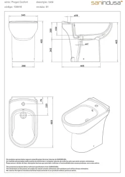 Bidet céramique traditionnelle SANINDUSA a poser au sol Proget Confort blanc