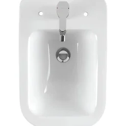 Bidet céramique traditionnelle SANINDUSA Look avec trous pour abattant blanc (abattant, robinet et vidage non inclus)
