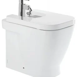 Bidet céramique traditionnelle SANINDUSA Look avec trous pour abattant blanc (abattant, robinet et vidage non inclus)