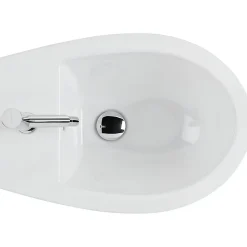 Bidet Easy céramique traditionnelle SANINDUSA pose au sol avec trous pour abattant blanc