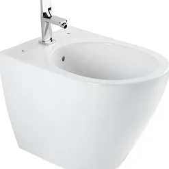 Bidet Sanlife céramique traditionnelle SANINDUSA avec trous pour abattant (non inclus) blanc