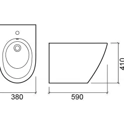 Bidet Sanlife céramique traditionnelle SANINDUSA blanc