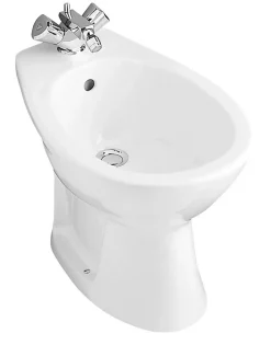 Bidet sur pied blanc VOLTA - Longueur : 565 mm - Largeur : 355 mm - Hauteur : 390 mm - Blanc