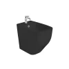 Bidet Sur Pied En Céramique Noir Mat Affleurant Le Mur