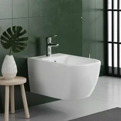 Bidet suspendu - 52 x 37 x 29 cm - Blanc - CLEO