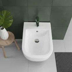 Bidet suspendu - 52 x 37 x 29 cm - Blanc - CLEO