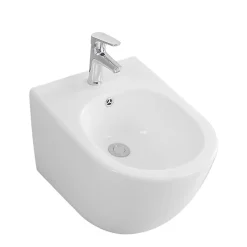 Bidet suspendu - 52 x 36,3 x 33 cm - Blanc -VELA