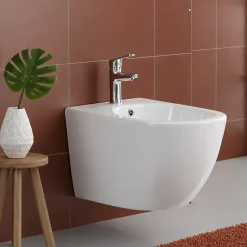 Bidet suspendu - 52 x 36,3 x 33 cm - Blanc -VELA