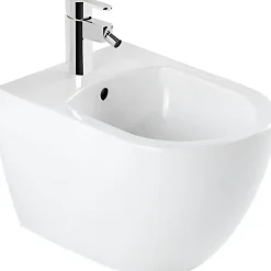 Bidet suspendu céramique traditionnelle SANINDUSA Sanibold 50 fixation cachée blanc mat