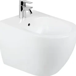 Bidet suspendu céramique traditionnelle SANINDUSA Sanibold 50 fixation cachée couleur noir mat