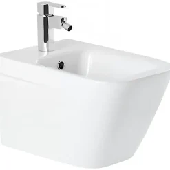 Bidet suspendu céramique traditionnelle SANINDUSA Look 50x35 blanc (robinet et vidage non inclus)