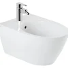 Bidet suspendu céramique traditionnelle SANINDUSA 56 Sanlife blanc mate texture