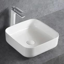 Bidet suspendu de qualité supérieure CH2019V - Avec siphon, Sans bonde Pop Up, Sans robinet