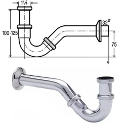 Bidet suspendu de qualité supérieure CH2019V - Avec siphon, Avec bonde Pop Up, Avec robinet 1238C