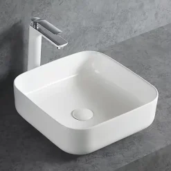 Bidet suspendu de qualité supérieure CH2019V - Avec siphon, Sans bonde Pop Up, Avec robinet 1238C