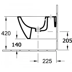 Bidet suspendu en céramique sanitaire blanc BH101