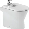 Bidet UrbY céramique traditionnelle SANINDUSA pose au sol avec trous abattant (abattant non compris) blanc
