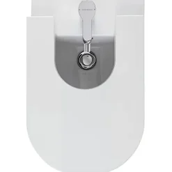 Bidet UrbY Plus céramique traditionnelle SANINDUSA pose au sol avec trous abattant (abattant non compris) blanc