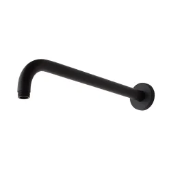 Bras De Douche En Laiton Noir Mat Rond
