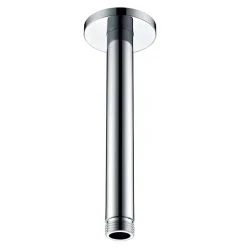 Bras de douche rond de 20 cm, montage au plafond, finition chromée, en laiton Kibath