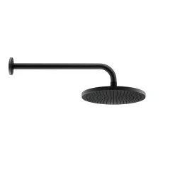 Bras de tête de douche en laiton, Barre de douche fixation murale 41cm (sans tête de douche) - Noir mat