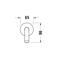 Bras de tête de douche en laiton, Barre de douche fixation murale 41cm (sans tête de douche) - Bronze brossé