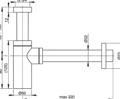 Brevis Lave-mains suspendu avec trou pour robinetterie à droite, 40,5x20,5x10,5cm + Siphon (SATBRE4020SR-SET2)