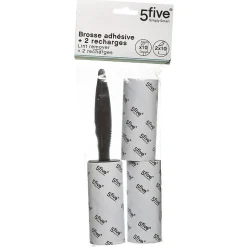 Brosse à vêtements 2 recharges Gris - Gris - 5five