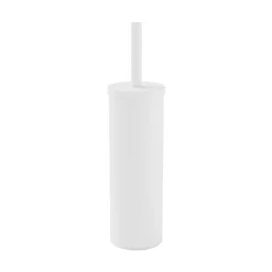 Brosse WC et support Gomma en polypropylène coloris blanc Ø9,3 x H.36 cm