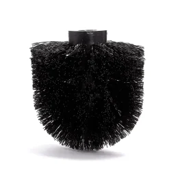 Brosse WC manche acier inoxydable brosse noire H.32 cm