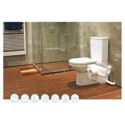 Broyeur WC BSF 800 watt avec Alarme, idéal en logement locatif ou local PRO, très Robuste, Trappe de maintenance, marque Française