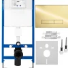 Bâti support WC avec plaque de commande type H Gold