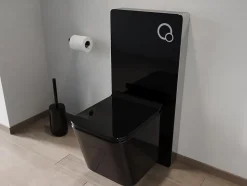 Bâti-support décoratif pour WC suspendu - Noir - SPINOSA