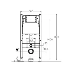 Bâti-support WC - 50x112 cm - Solo Fix