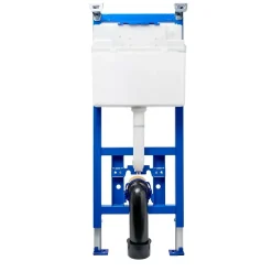 Bâti-support WC suspendu, installation sur cloison légère, hauteur 112 cm, chasse 2/4-6 L + plaque blanche (ROW01-FR)