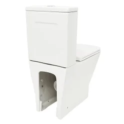 B-Way Kit complet WC à poser vario avec chasse d'eau Vortex + réservoir de chasse + abattant SoftClose, blanc