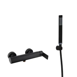 by Paffoni B-Way Set mitigeur de douche mécanique + Douchette 1 jet, Flexible 1,5m Noir mat (ATBSBW268-SET2