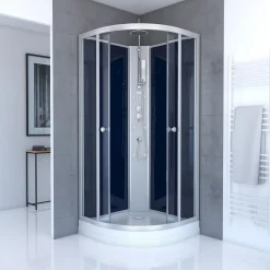 Cabine de douche 1/4 de cercle - 85x85x225cm - NIGHTY