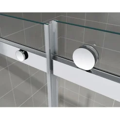 Cabine de douche ALIXA H.200 cm porte coulissante en verre 8 mm transparent 85 x 150 cm (porte 150) - Saniverre