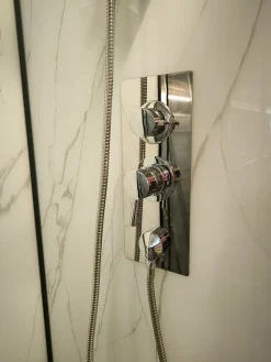 Cabine de douche carrée 90x90 QUADRA Marble