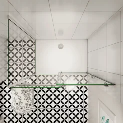 cabine de douche coulissante 120x80x195cm,Installation réversible,8mm verre de sécurité,porte de douche coulissante